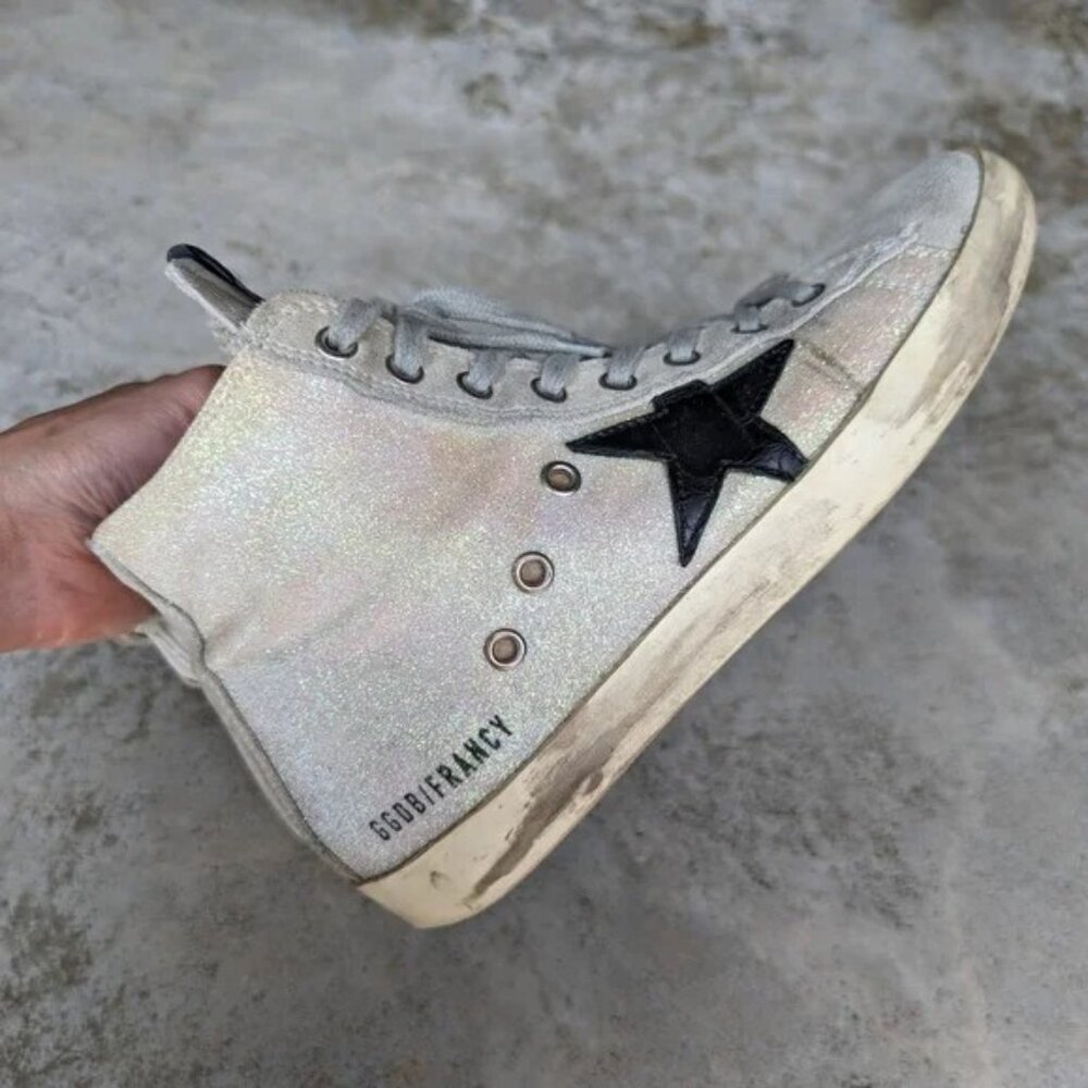 Golden Goose Glitter Francy High Top Sneakers